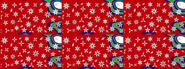 Tekstil tasarımı için kırmızı renkli geleneksel halk çiçekleri buketi. Üzerinde gelincikler ve vadi zambakları olan renkli çiçek desenli nakış..