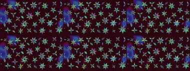 Çiçek desenli raster, kahverengi çizgi grafik desenli soyut raster arkaplan. Modern stil dokusu.