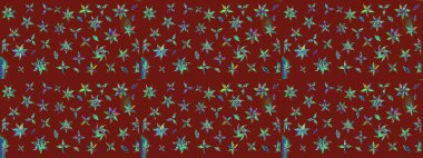 Raster Hip kumaş deseni. Eskiz Vintage Çiçek Deseni.