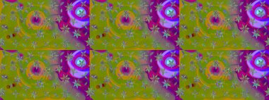 Raster illüstrasyonu. Küçük çaplı çiçeklerdeki basit şirin desenler. Tekstil veya kitap kapakları, imalat, duvar kağıtları, baskı, hediye paketi ve yapıştırma kitabı için çiçek eskiz geçmişi.