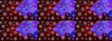 Renkli Bahar Teması eskiz kalıbı. Raster Modaya uygun kumaş deseni. Kahverengi renkli şirin çiçek deseni. Düz Çiçek Elementleri Tasarımı.