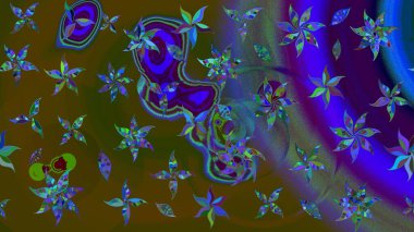 Kahverengi renklerde bahar çiçekleri. Çiçekli yumuşak bir eskiz şekli. Raster illüstrasyonu. Raster çiçekleri klasik tarzda resmedilir..