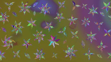 Çiçek deseni. Şatafatlı bahar bahçesi dokusu. Flower eskiz arka planı. Raster illüstrasyonu.