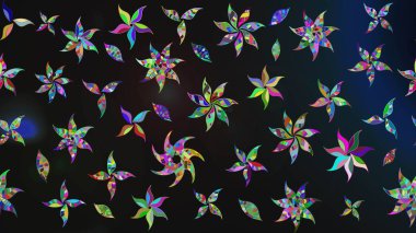 Raster illüstrasyonu. Çiçek desenli eskiz, darbeler, sıçramalar, yaz çiçekleri. Gri renkli çiçekler.