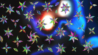 Üzerinde gri renkte çiçekler olan bir çiçek deseni çiz. Suluboya tarzında gri renkte çiçekler.