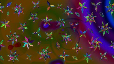 Raster Hip kumaş deseni. Eskiz Vintage Çiçek Deseni.