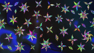 Çiçek çelengi. Raster illüstrasyonu. Güzel, parlak, pürüzsüz kumaş, tuval. Eski moda arka plan. Kıvırcık, parlak örgü. Desen, çizim, çiçek sınırı..