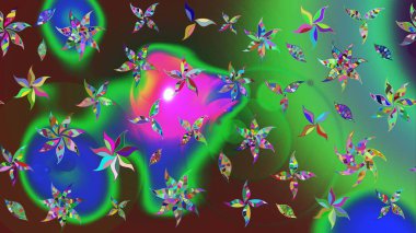 Raster deseni. Küçük çiçekte güzel bir çiçek deseni var. Çiçekli çiçek deseni, suluboya..