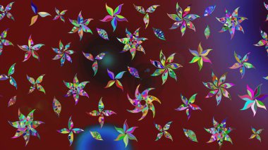 Ultraviyole kumaş deseni. Raster illüstrasyonu. Çizim kalıbı. Organik motif arkaplanı.