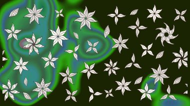 Gri renkli çiçekler. Güzel çiçek deseni. Renkli Bahar Teması eskiz kalıbı. Düz Çiçek Elementleri Tasarımı.