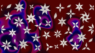 Düz Çiçek Elementleri Tasarımı. Şirin çiçek elementleri. Taslak desenli, modaya uygun kumaş deseni. Raster illüstrasyonu. Renkli Bahar Teması çizim şablonu.