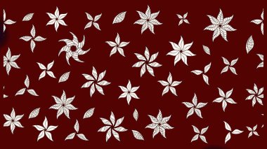 Raster düz çiçek çizim deseni. Kırmızı renkte çiçekler. Tasarım hediye paketi, tebrik kartları, posterler ve afiş tasarımı.