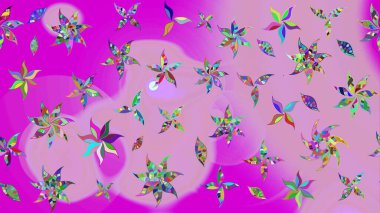 Tarafsız renklerde çiçekler. Raster illüstrasyonunda çiçek deseni çizimi.