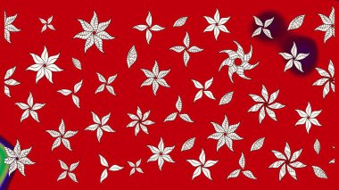 Düz Çiçek Elementleri Tasarımı. Kırmızı renkte çiçekler. Güzel çiçek deseni. Renkli Bahar Teması çizim şablonu.