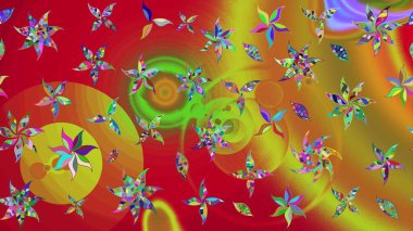 Raster. Eski usul. Kumaş, tekstil, duvar kağıdı baskısı için. Eskiz geçmişi. Tomurcukları çiçek olan sevimli bir çiçek deseni. Raster illüstrasyonu.