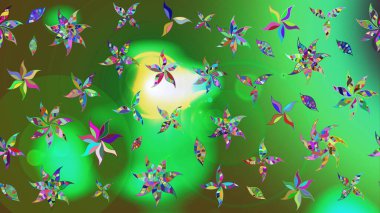 Güzel kumaş deseni. Düz Çiçek Elementleri Tasarımı. Renkli Yaz Temalı eskiz kalıbı. Raster illüstrasyonunda çiçek deseni çizimi.