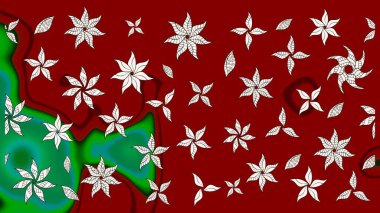 Küçük çiçekte güzel bir çiçek deseni var. Çiçekli çiçek deseni, suluboya. Raster deseni.