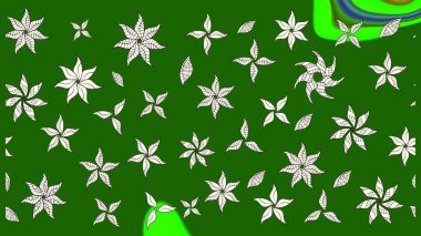 Gömlek, arka plan modelini çiz. Yeşil renkli çiçekler. Tropik çiçekler.