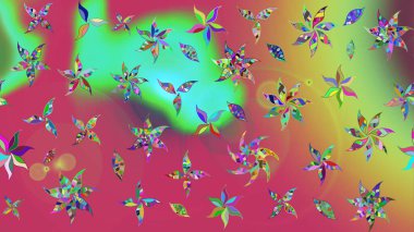 Çiçekli karalama şeklinde Raster çiçek deseni. Nazikçe, güzel çiçek arkaplanı. Pembe renkte çiçekler.