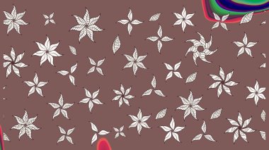 Çiçekli çiçek deseni, suluboya. Raster deseni. Küçük çiçekte güzel bir çiçek deseni..