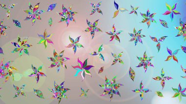 Çizim çiçek deseni duvar kâğıdı olarak kullanılabilir. Tarafsız renklerde çiçekler. Raster illüstrasyonu.