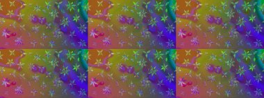 Kahverengi renklerde bahar çiçekleri. Yaprak ve çiçeklerin suluboya resimleri, kahverengi renklerdeki çizimler. Raster illüstrasyonu.