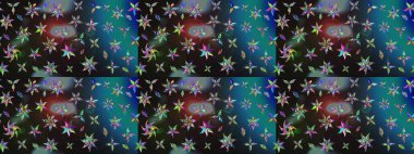 Düz Çiçek Elementleri Tasarımı. Renkli Bahar Teması eskiz kalıbı. Raster..