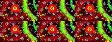 Küçük çiçekte güzel bir desen. Çiçekli yaz çiçekleri. Motley illüstrasyonu. Küçük renkli çiçekler. Robot resim. Moda baskıları için zarif bir şablon.