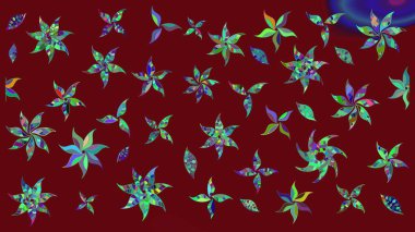 Kırmızı renkte çiçekler. Nazik, sevimli çiçek arkaplanı. Raster çiçek desenli ve çiçekli..