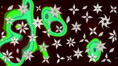 Raster illüstrasyonu. Tekstil veya kitap kapakları, imalat, duvar kağıtları, baskı, hediye paketi ve yapıştırma kitabı için çiçek eskizi geçmişi. Küçük ölçekli çiçeklerdeki basit sevimli desen.