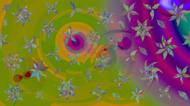 Raster illüstrasyonu. Yeşil renklerde. Anti-stres için Raster soyut şablon sayfası.