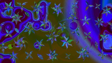 Yumuşak, bahar çiçekli arka plan. Kahverengi renkli çiçekler. Raster çiçek desenli ve çiçekli..