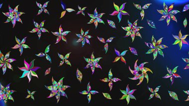 Küçük çiçekte hoş bir çiçek deseni var. Çiçeksel elementlerle süslenmiş zarif raster dokusu. Parlak çiçekli gri renkler üzerine soyut çizim deseni.