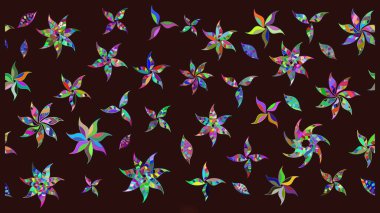 Güzel kumaş deseni. El çizimi. Çiçekler, dallar, bitkiler ve çiçekler. Raster illüstrasyonu.