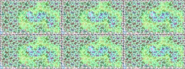 Sanat retro seramik seramik tasarım tarzında serbest ve doğrusal el çizimi logo. Yeşil ve mavi renkleri yakından izle. Yeşil ve mavi arkaplanda yalıtılmış şirin yaban sinekleri..