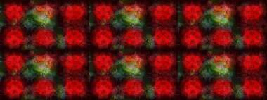 Raster illüstrasyonu. Raster Noel soyut renkli arka plan ve tatlı kar tanesi. Kar taneli kırmızı, kahverengi ve siyah renkler..