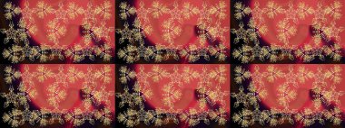 Karla süslenmiş Noel kar taneleri. Noel şenliği geçmişi. Raster illüstrasyonu.