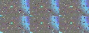 Güzel kumaş deseni. Düz Çiçek Elementleri Tasarımı. Raster illüstrasyonundaki çiçek desenli çizim. Renkli Bahar Teması çizim şablonu.