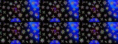 Renkli Bahar Teması eskiz kalıbı. Raster illüstrasyonu. Düz Çiçek Elementleri Tasarımı. Taslak desenli, modaya uygun kumaş deseni. Şirin çiçek elementleri..