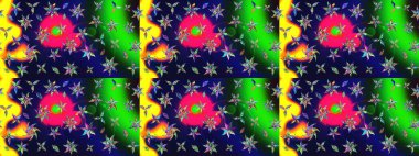 Küçük çiçekteki sevimli çiçek deseni. Mavi renkte çiçekler.