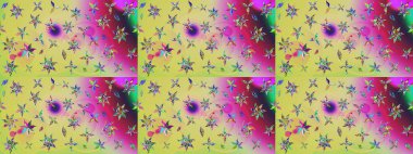 Tarafsız renklerde çiçekler. Düz Çiçek Elementleri Tasarımı. Sevimli çiçek raster deseni. Renk Bahar Teması eskiz şablonu.