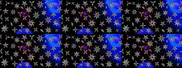 Renkli Bahar Teması eskiz kalıbı. Raster illüstrasyonu. Düz Çiçek Elementleri Tasarımı. Taslak desenli, modaya uygun kumaş deseni. Şirin çiçek elementleri..