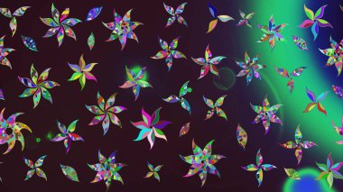 Organik motif arka planı. Raster illüstrasyonu. Çizim kalıbı. Ultraviyole kumaş deseni.