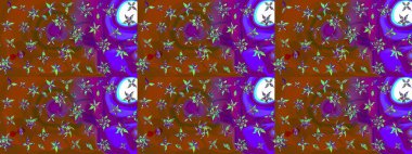 Kahverengi renkli çiçekler. Bahar mevsimi. Nazik romantik baskı. Tatil havası. Raster güzel bir çiçek deseni çiziyor..