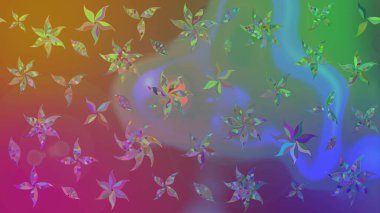 Mor renkli çiçekler. Çiçekli karalama şeklinde Raster çiçek deseni. Nazikçe, güzel çiçek arkaplanı..