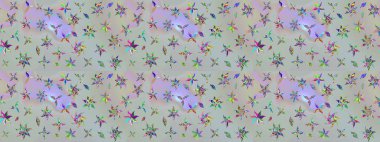 Renkli Bahar Teması eskiz kalıbı. Düz Çiçek Elementleri Tasarımı. Taslak desenli, modaya uygun kumaş deseni. Şirin çiçek elementleri. Raster illüstrasyonu.