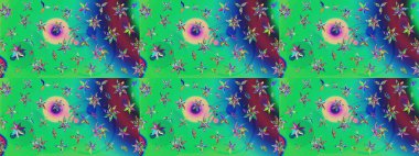 Suluboya çizim kalıbı. Moda baskısı. Dekorasyon ve tasarım için güzel bir desen. Çiçeğin suluboya çizimlerinin mükemmel deseni. Eski.