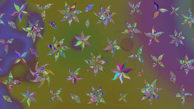 Raster çiçek izi. Raster Yumuşak kumaş deseni. Çiçek rengi eskiz deseni. Klasik taslak çizimi.