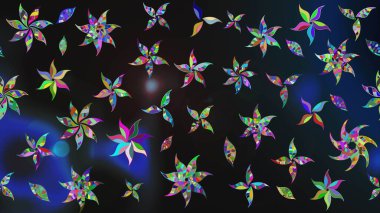 Varicologray Raster çizimi. Küçük çiçekteki sevimli çiçek deseni. Birçok gri soyut çiçekli tropikal çizim deseni.