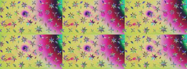 Raster illüstrasyonundaki çiçek desenli çizim. Tarafsız renklerde çiçekler. Renkli Bahar Teması eskiz kalıbı. Düz Çiçek Elementleri Tasarımı.